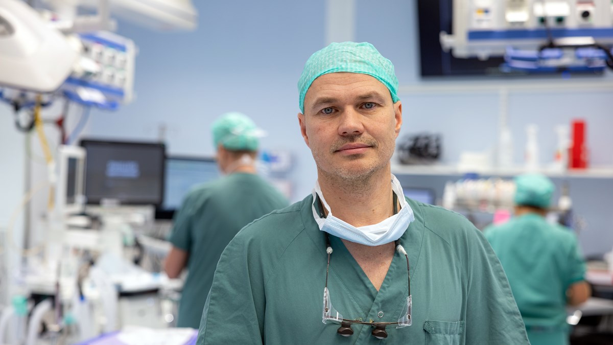 Director of Transplant Centre in scrubs in operating room