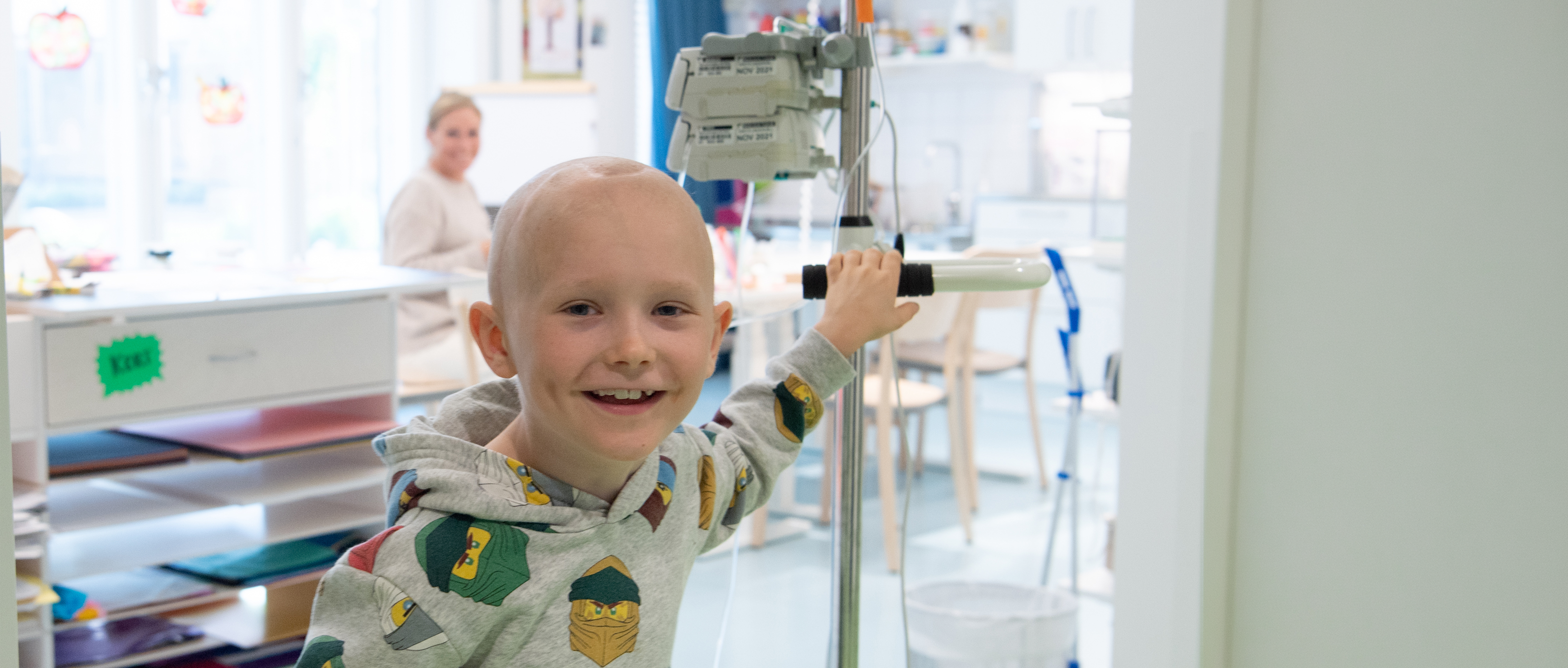 Smiling boy in hospital environment