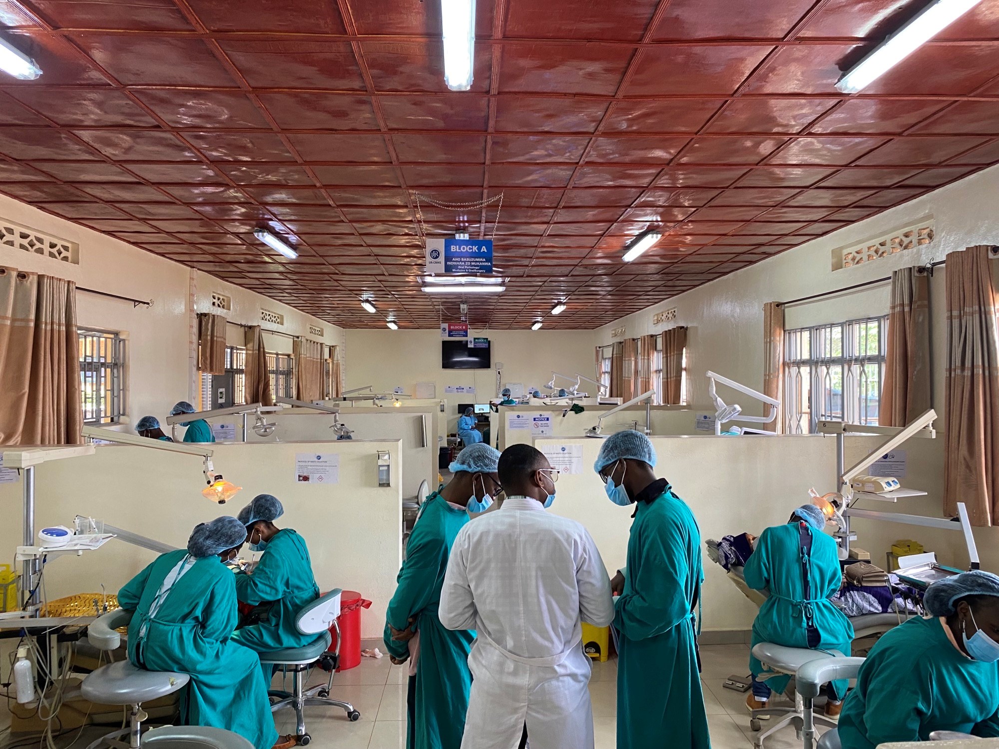 Dental students handling patients in clinical environment at University of Rwanda