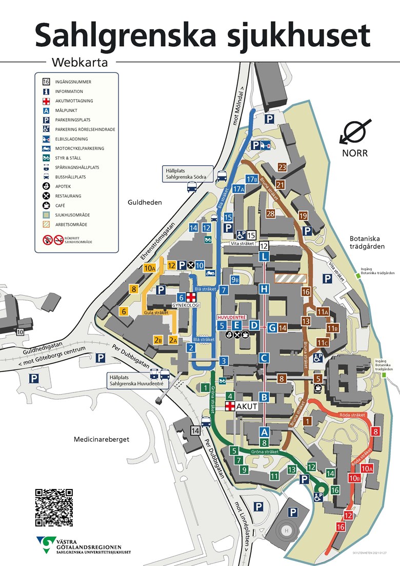 Karta Sahlgrenska sjukhuset