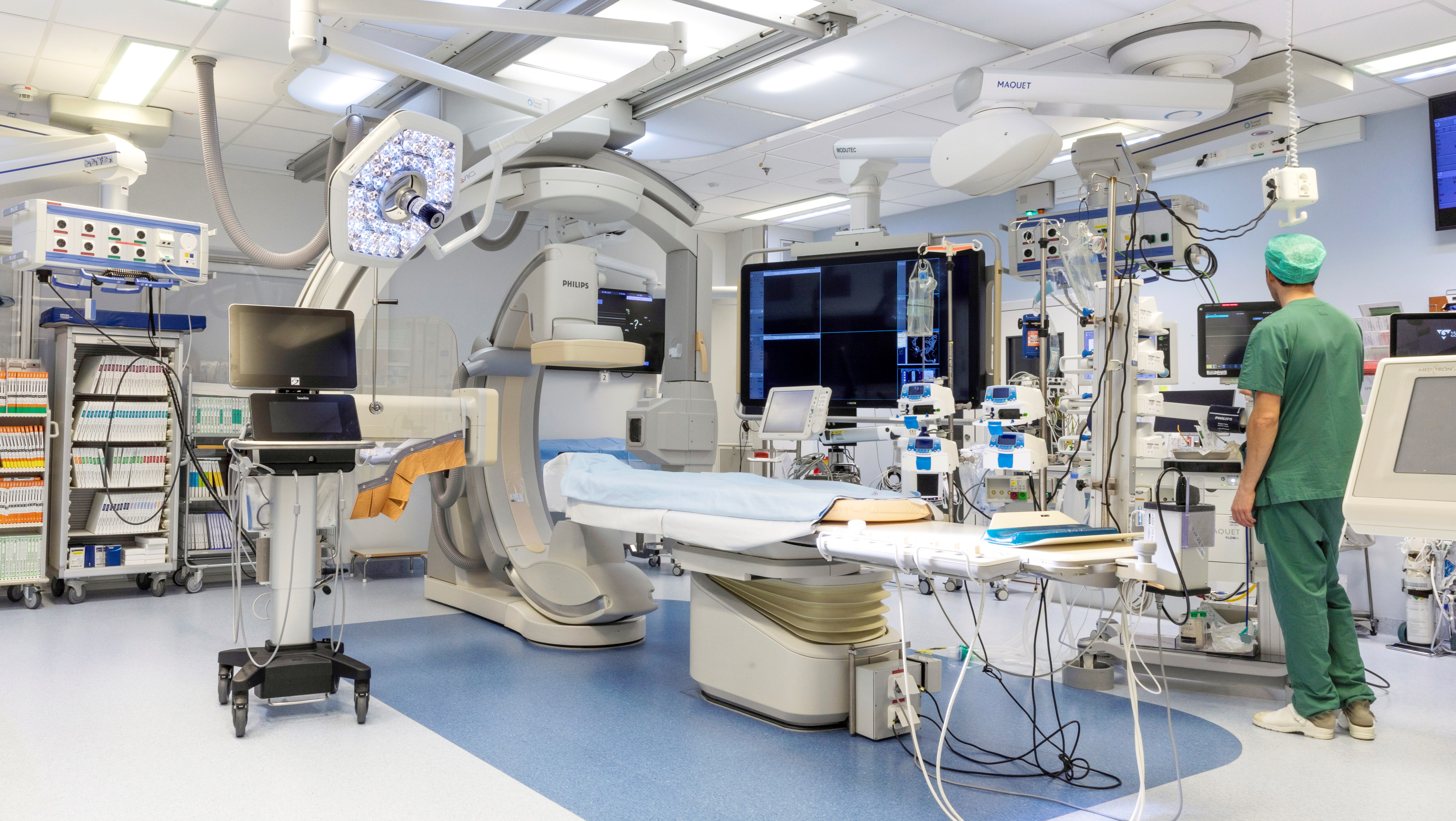 operationssal på Sahlgrenska universitetssjukhus, doktorand och anestesisjuksköterska Per Enlöf