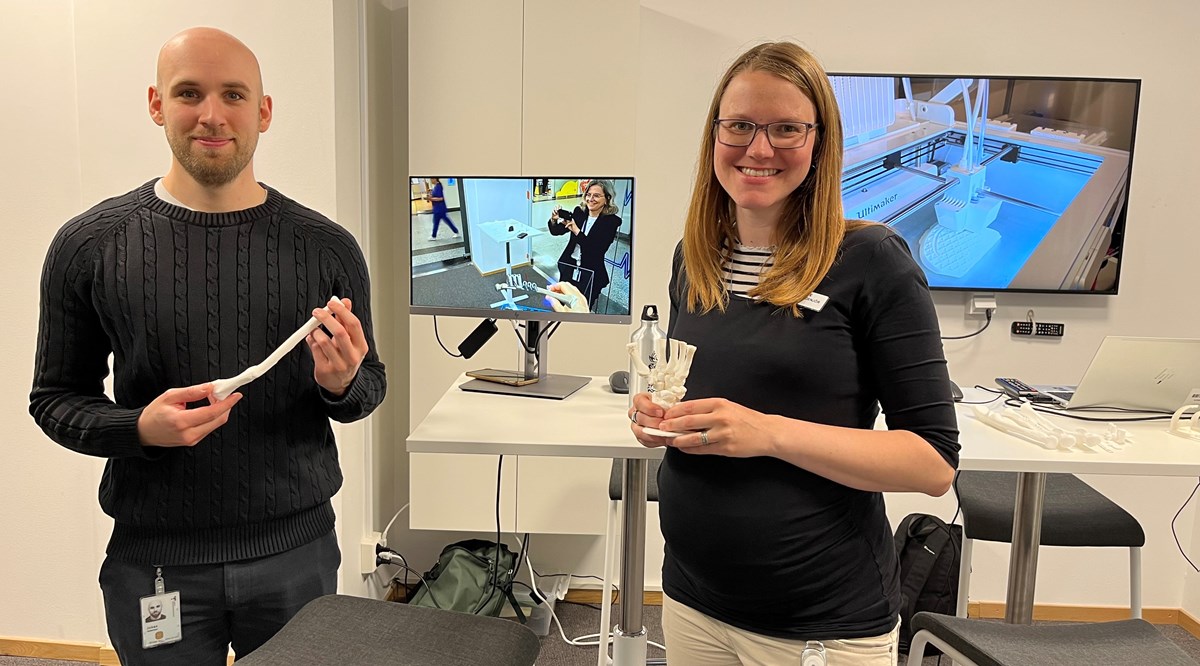 Johan Andersson och Charlotte Stor Swinkels är ingenjörer på 3D Lab.