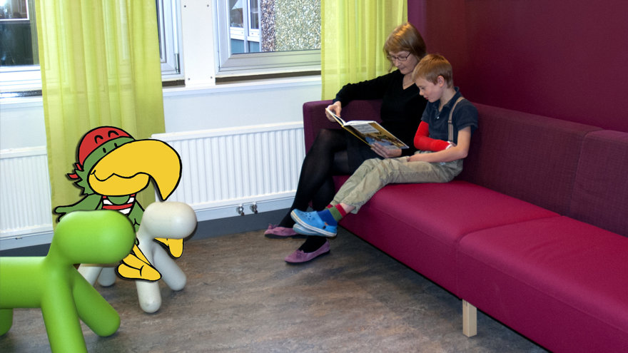 Ett barn i väntrummet